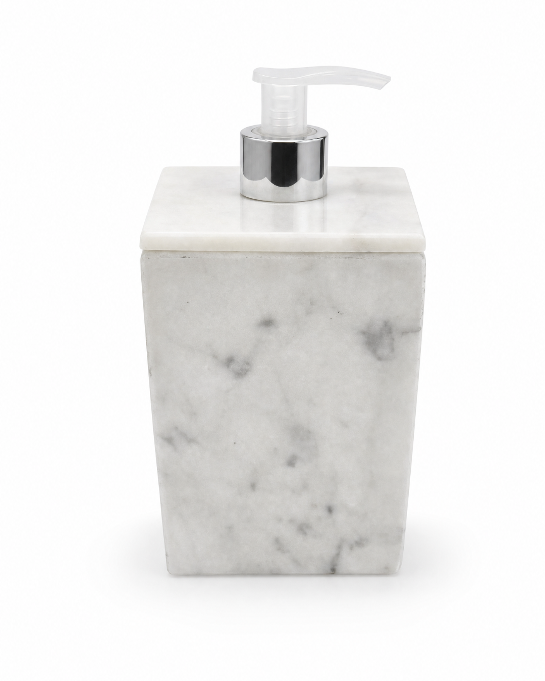 Porte-Savon Liquide en Marbre Naturel – Distributeur Élégant pour Salle de Bain