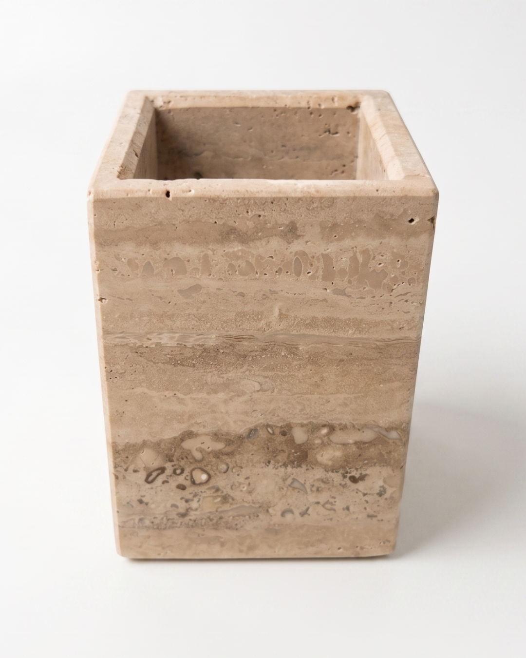 Pot en Marbre Naturel 12x8cm – Décoration & Rangement Élégant